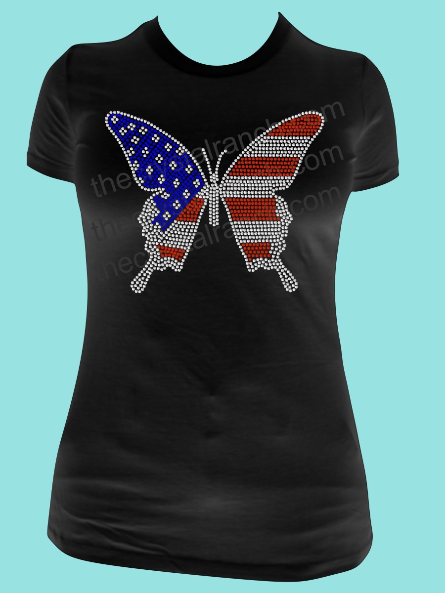 Butterfly Rhinestone Tee TA106