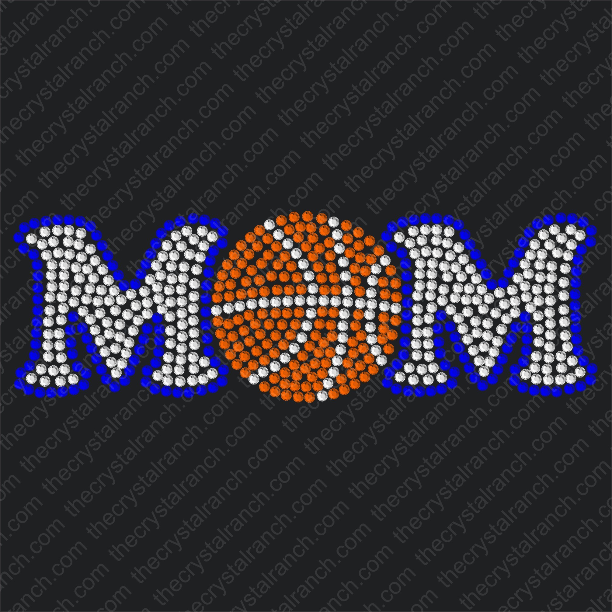 D007 Basketball Mom Rhinestone Decal