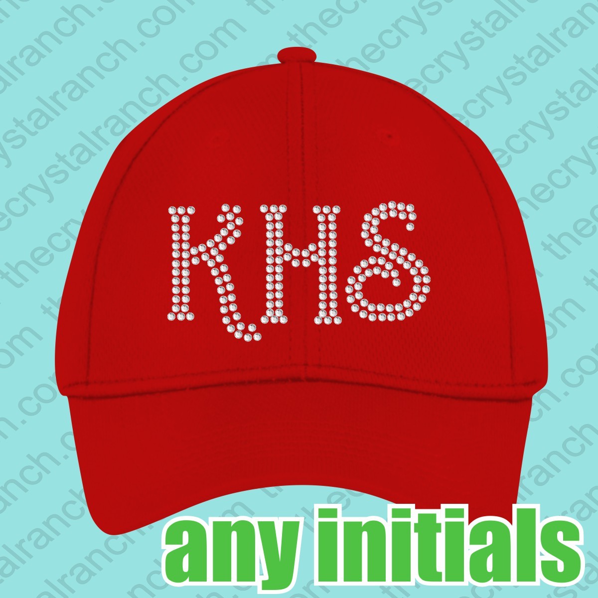 School Initials Rhinestone Cap CP004