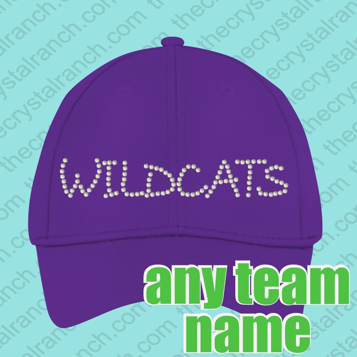 CP005 Any Team Name Rhinestone Cap