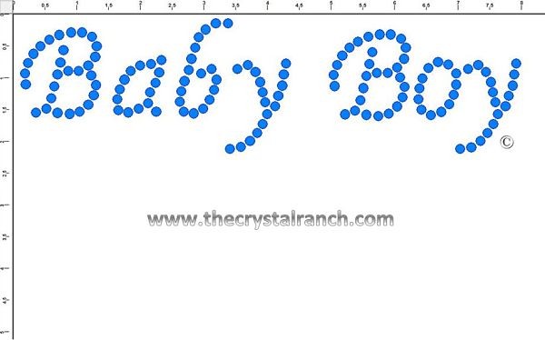 Baby Boy Rhinestone Transfer CRF009
