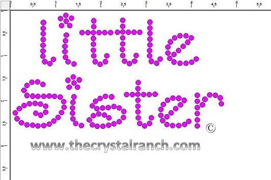 Little Sister Rhinestone Transfer CRF050