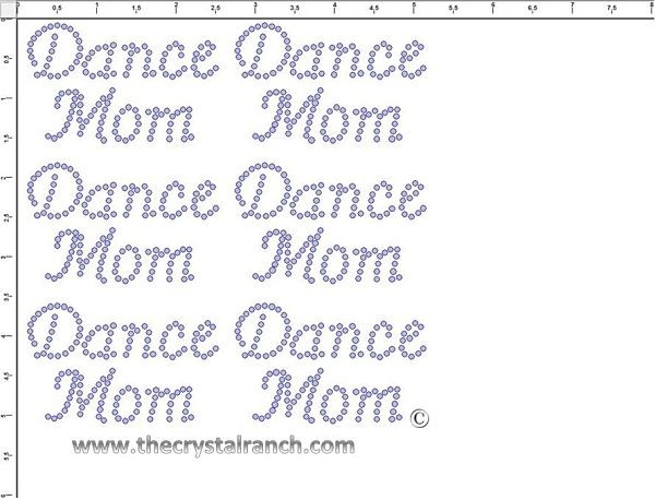 Dance Mom - Petite (6) Rhinestone Transfer CRK044