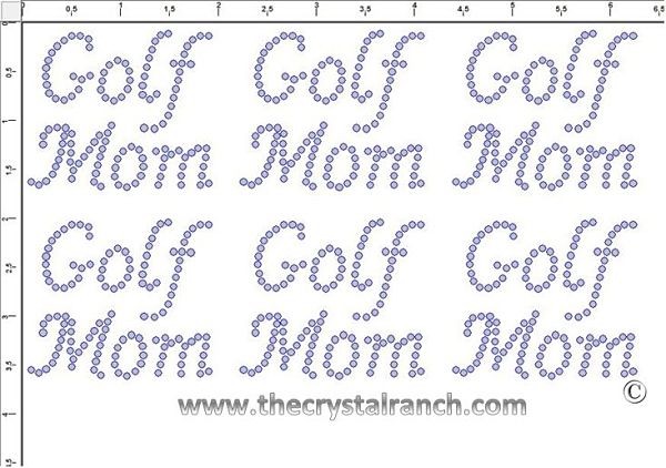 Golf Mom - Petite (6) Rhinestone Transfer CRK045