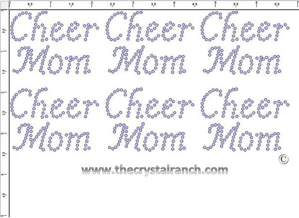 Cheer Mom - Petite (6) Rhinestone Transfer CRK047