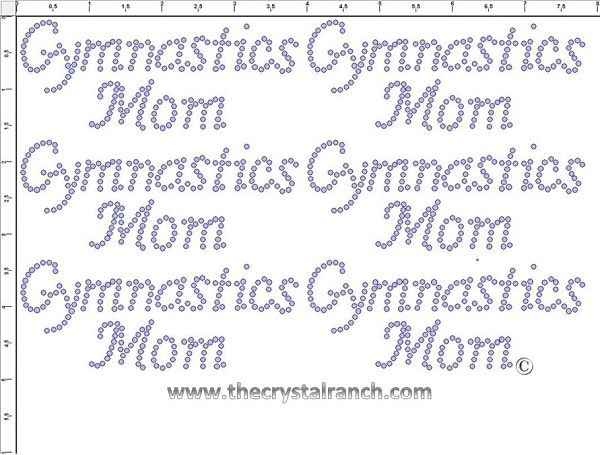 Gymnastics Mom - Petite (6) Rhinestone Transfer CRK052