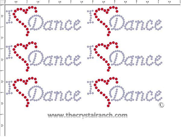 I Love Dance - Petite (6)  Rhinestone Transfer CRK055cs