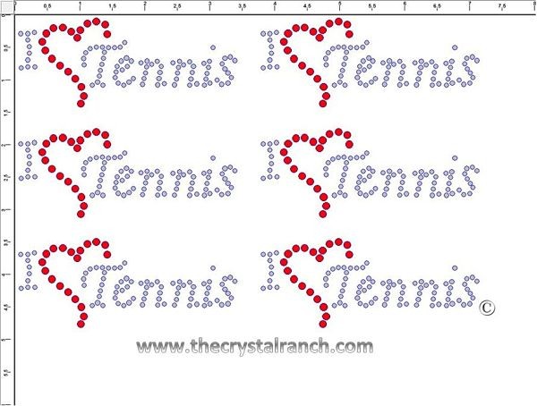 I Love Tennis - Petite (6) Rhinestone Transfer CRK056cs