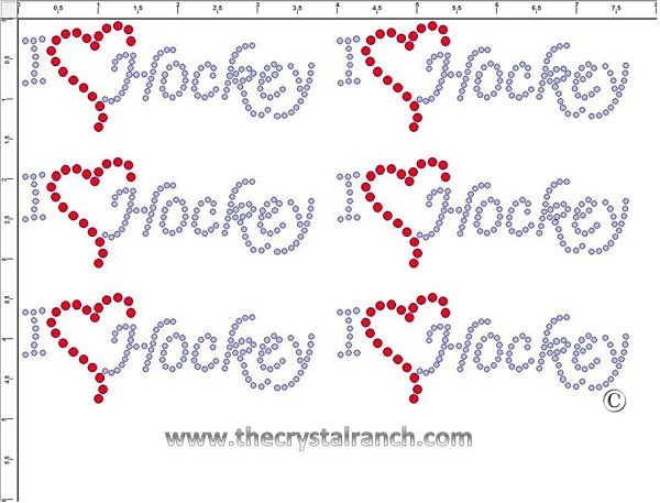 I Love Hockey - Petite (6) Rhinestone Transfer CRK068cs