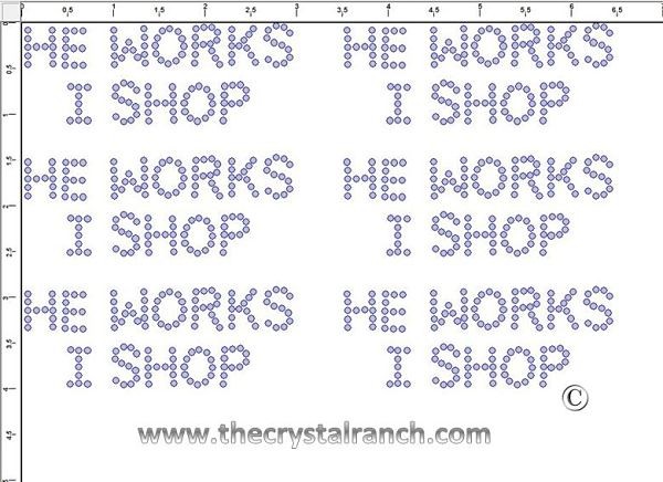 He Works I Shop - Petite (6) Rhinestone Transfer CRK072