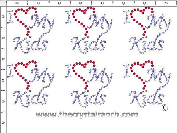 I Love My Kids - Petite (6) Rhinestone Transfer CRK086cs