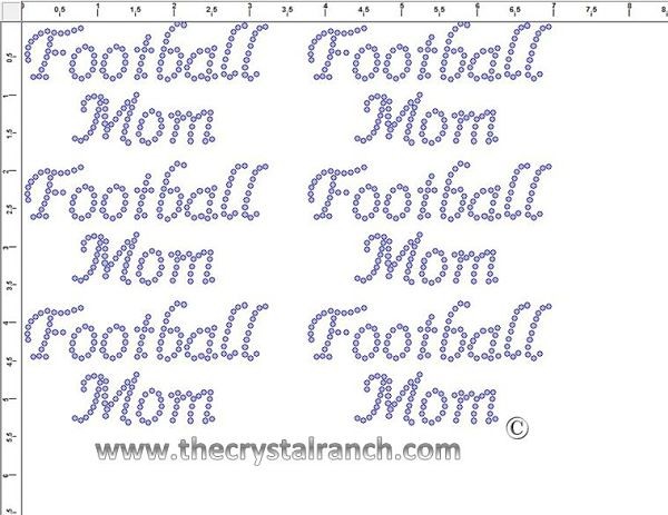 Football Mom - Petite (6) Rhinestone Transfer CRK090
