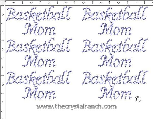 Basketball Mom - Petite (6) Rhinestone Transfer CRK092