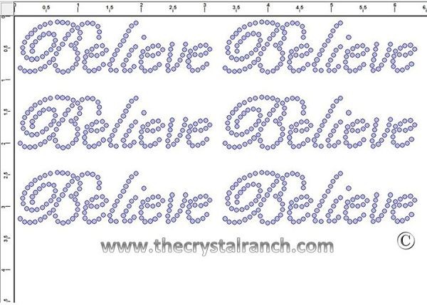 Believe - Petite (6) Rhinestone Transfer CRK093