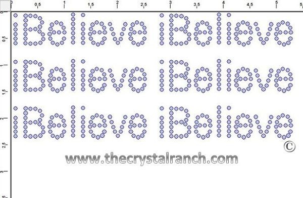 iBelieve - Petite (6) Rhinestone Transfer CRK096