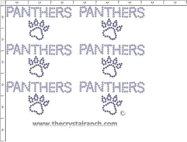Panthers - Petite (6) Rhinestone Transfer CRK120cs