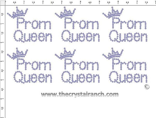 Prom Queen - Petite (6) Rhinestone Transfer CRK139