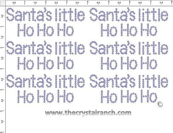 Santa's Little Ho Ho Ho - Petite (6) Rhinestone Transfer CRK140