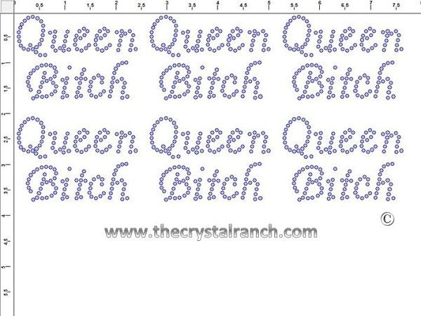Queen Bitch - Petite (6) Rhinestone Transfer CRK142