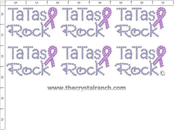 Tatas Rock - Petite (6) Rhinestone Transfer CRK151