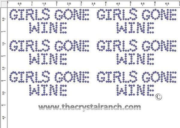 Girls Gone Wine - Petite (6) Rhinestone Transfer CRK152