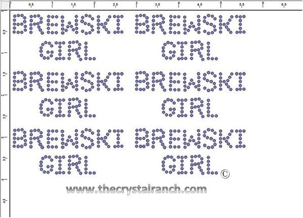 Brewski Girl - Petite (6) Rhinestone Transfer CRK155