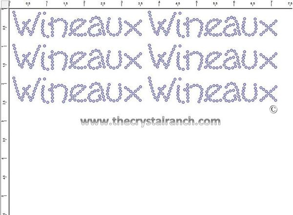 Wineaux - Petite (6) Rhinestone Transfers CRK023