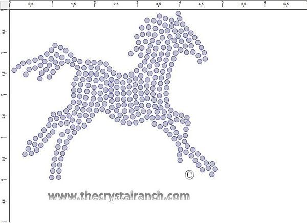 Running Horse Rhinestone Transfer CRR069