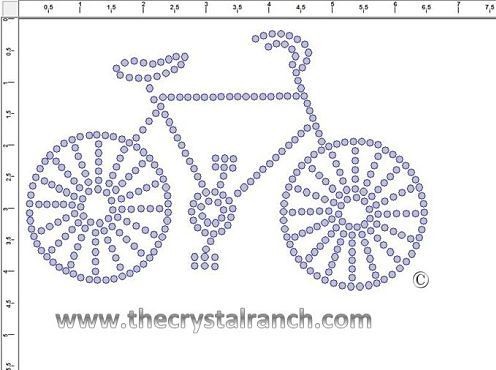 Bike Rhinestone Transfer CRS257