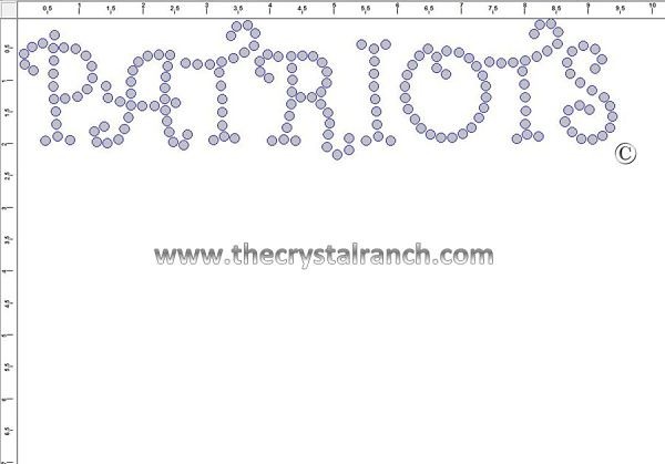 Patriots Rhinestone Transfer CRT204