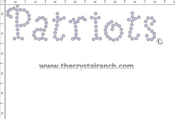 Patriots Rhinestone Transfer CRT205