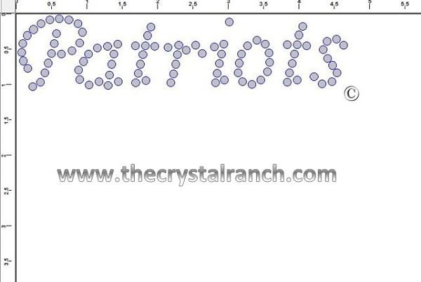 Patriots Rhinestone Transfer CRT206