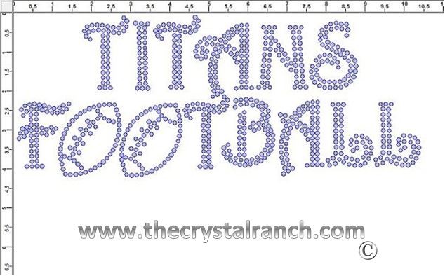 Any Team Name Football Rhinestone Transfer CRT366