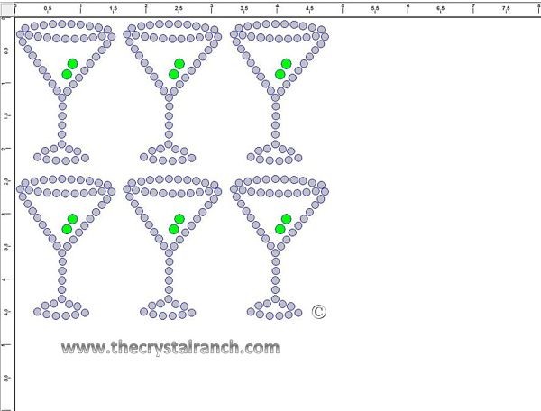 Martini Rhinestone Transfer CRY207ck
