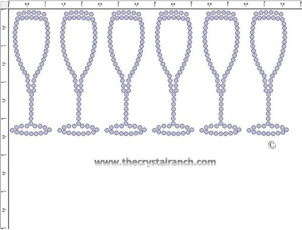 Champagne Glass Rhinestone Transfer CRY250c