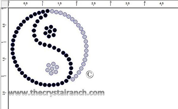 YingYang Rhinestone Transfer CRY064c