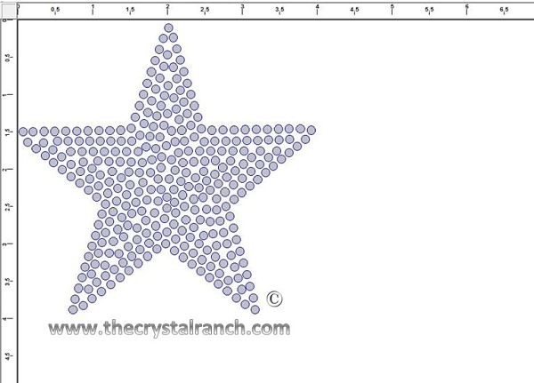 Star (Filled) Rhinestone Transfer CRY077c