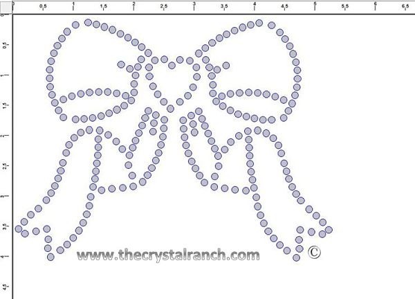 Bow Rhinestone Transfer CRY087c