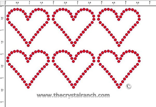Heart (Small) Rhinestone Transfer CRY104c