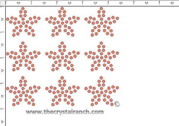 Star Flower Rhinestone Transfer CRY134c