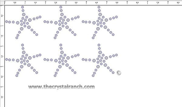 Starfish Rhinestone Transfer CRY152c