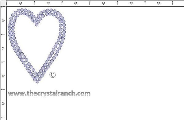 Heart Rhinestone Transfer CRY217ck