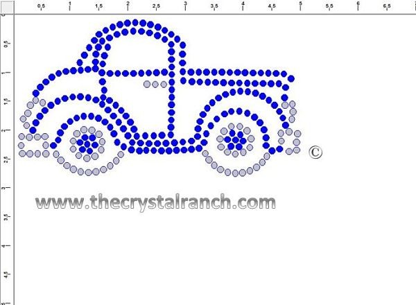 Truck Rhinestone Transfer CRY296