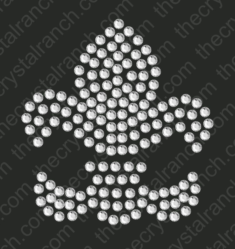 DY010 Fleur di Lis Rhinestone Decal