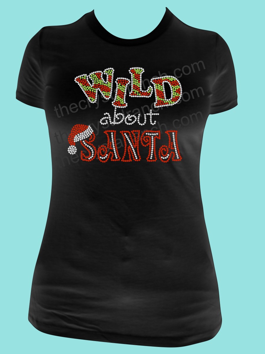 Wild about Santa Rhinestone Tee TH088