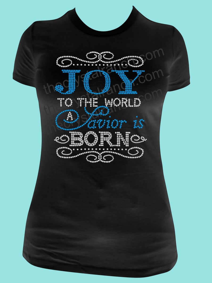 Joy to the World Rhinestone Tee TH140