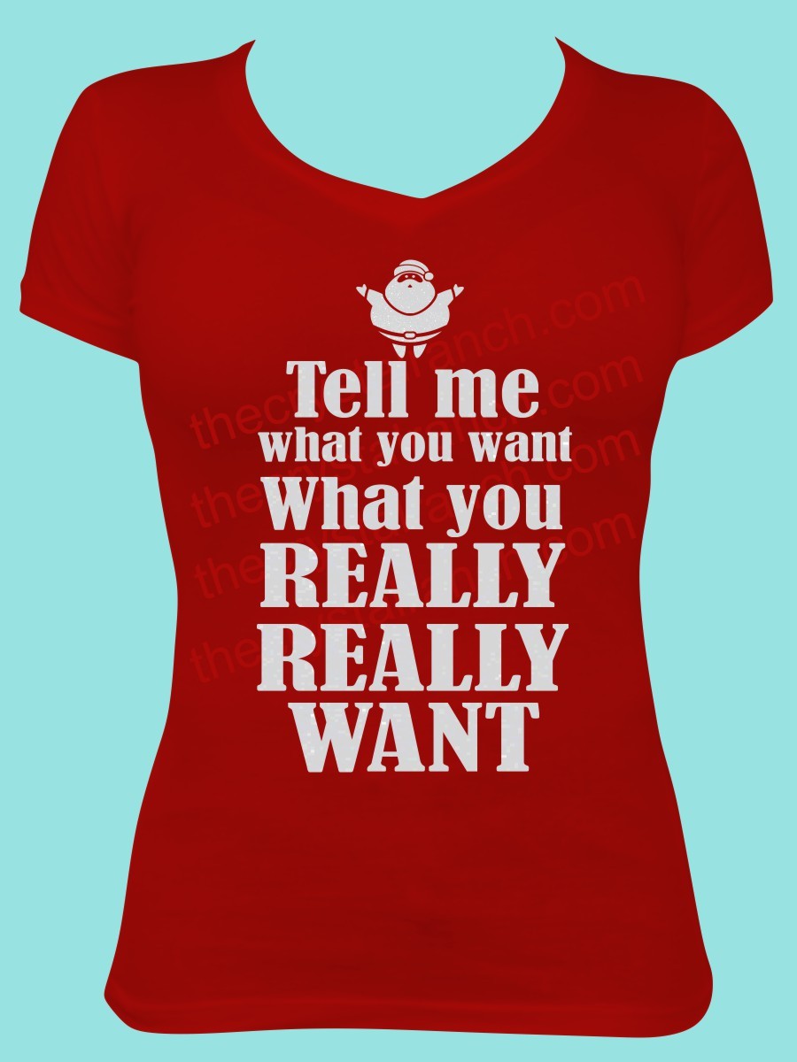 Tell Me What You Want Glitter Tee THV007