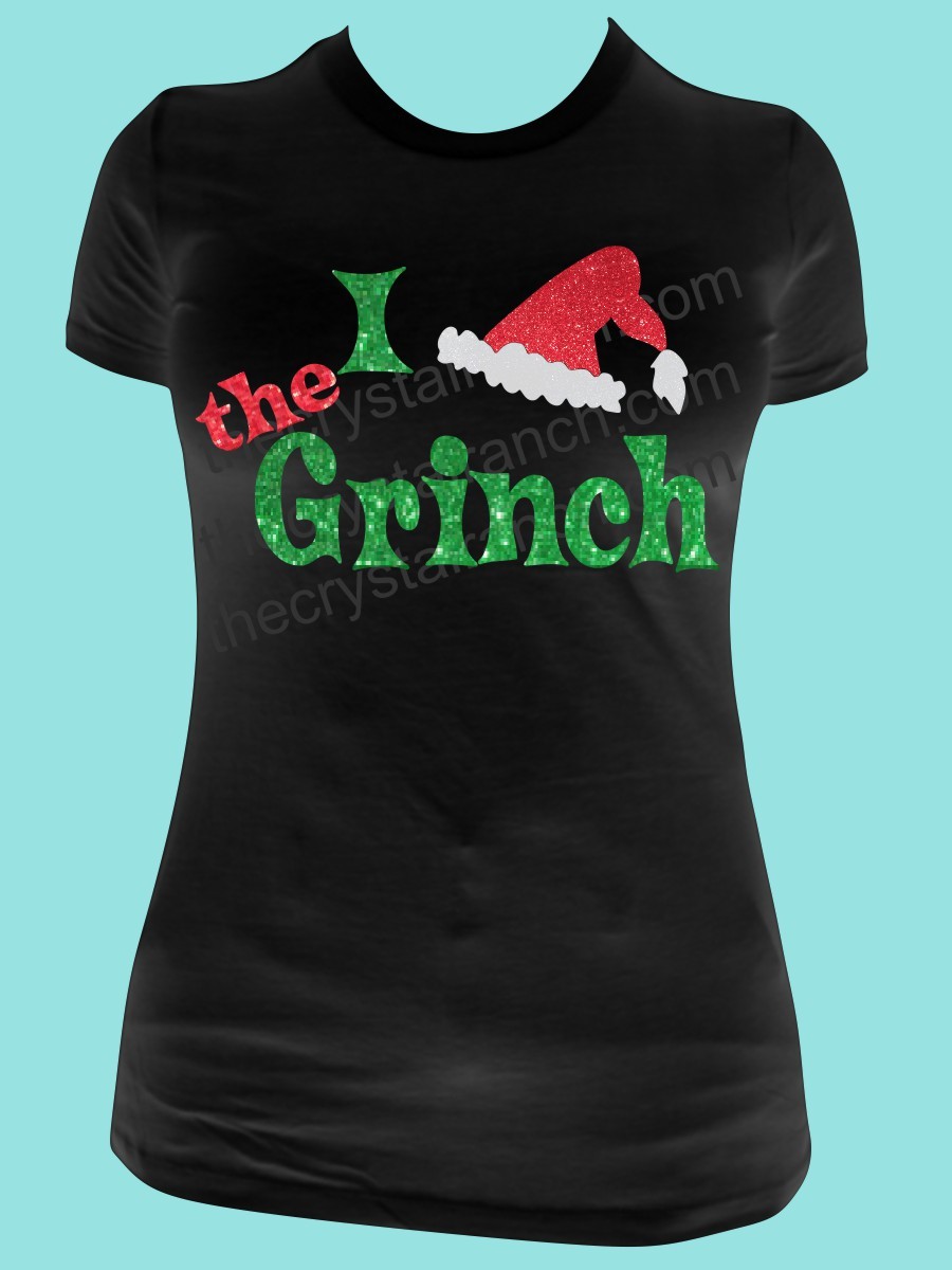 I Love the Grinch Glitter Tee THV008