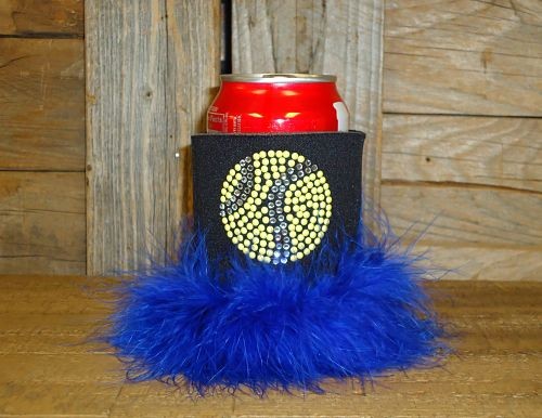 Tennis Ball Rhinestone Drink Koozie KS023A