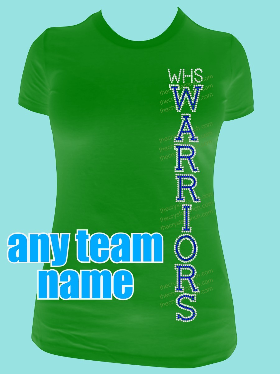 Vertical Team Custom Rhinestone Tee TP029 